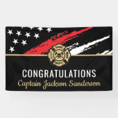 Vlaggen van brandweermannen Rood lijnvliegen Spandoek (Horizontaal)