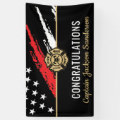 Vlaggen van brandweermannen Rood lijnvliegen Spandoek (Verticaal)