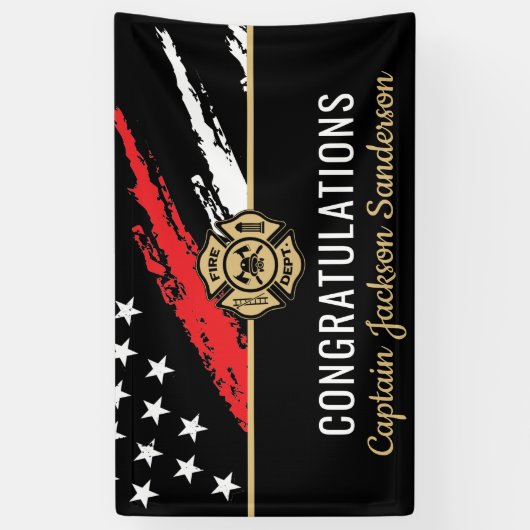 Vlaggen van brandweermannen Rood lijnvliegen Spandoek (Verticaal)