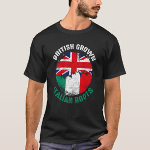 vlaggen van Britse Grown Italiaanse rots voor man T-shirt