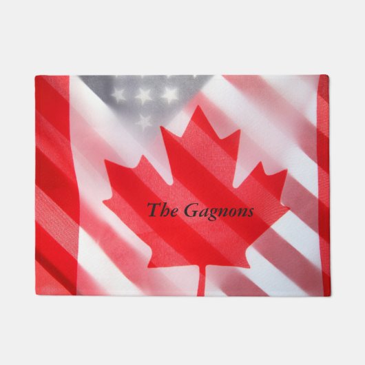vlaggen van Canada en de Verenigde Staten Deurmat (Voorkant)