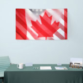 vlaggen van Canada en de Verenigde Staten Spandoek (Beurs)
