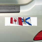 Vlaggen van Canada en Nova Scotia Bumpersticker (Op auto)