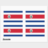 vlaggen van Costa Rica Rechthoekige Sticker (Vel)