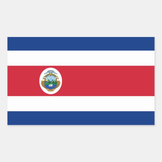 vlaggen van Costa Rica Rechthoekige Sticker (Voorkant)