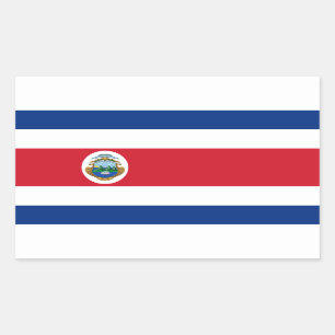 vlaggen van Costa Rica Rechthoekige Sticker