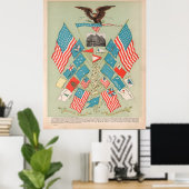Vlaggen van de Amerikaanse geschiedenis (1901) His Poster (Thuiskantoor)