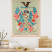 Vlaggen van de Amerikaanse geschiedenis (1901) His Poster (Keuken)