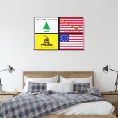 Vlaggen van de Amerikaanse revolutie Canvas Afdruk (Insitu (Slaapkamer))