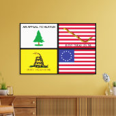 Vlaggen van de Amerikaanse revolutie Canvas Afdruk (Insitu (Woonkamer))