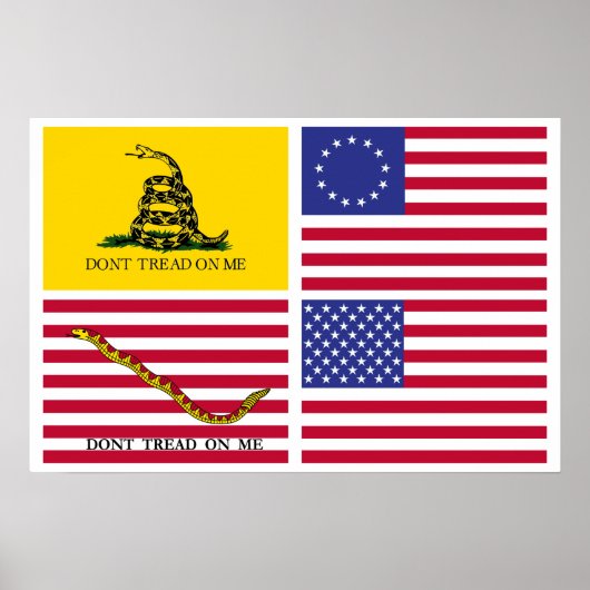 Vlaggen van de Amerikaanse revolutie Poster (Voorkant)