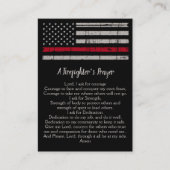 Vlaggen van de brandweerman met dunne rode lijn visitekaartje (Voorkant)