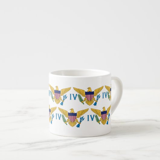 Vlaggen van de Eilanden USVI van Verenigde Staten Espresso Kop (Voorkant rechts)