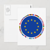 Vlaggen van de Europese Unie Briefkaart (Voorkant / Achterkant)