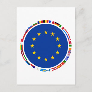 Vlaggen van de Europese Unie Briefkaart