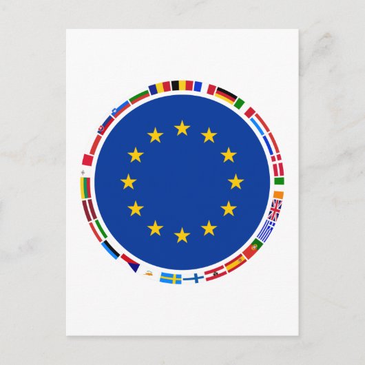 Vlaggen van de Europese Unie Briefkaart (Voorkant)