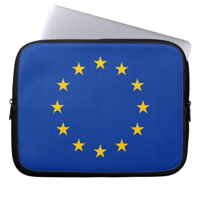 Vlaggen van de Europese Unie Laptophoes Laptop Sleeve (Voorkant)