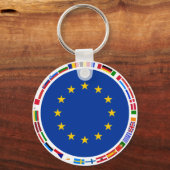 Vlaggen van de Europese Unie Sleutelhanger (Voorkant)
