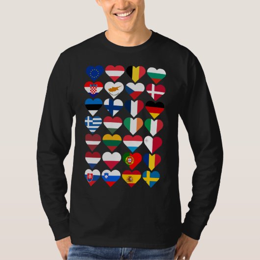 Vlaggen van de Europese Unie T-shirt (Voorkant)