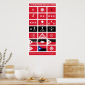 Vlaggen van de Filipijnse revolutie - middelgroot Poster (Keuken)
