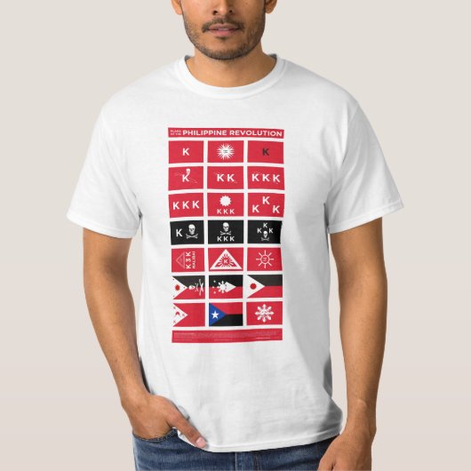 Vlaggen van de Filipijnse revolutie T-shirt (Voorkant)