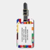 Vlaggen van de internationale collage bagagelabel (Voorkant verticaal)