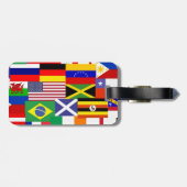 Vlaggen van de internationale collage bagagelabel (Achterkant horizontaal)