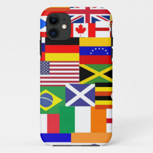 Vlaggen van de internationale collage iPhone 11 hoesje