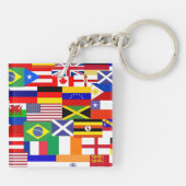 Vlaggen van de internationale collage sleutelhanger (Achterkant)