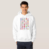 Vlaggen van de landen met een hartvorm hoodie (Voorkant volledig)