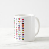 Vlaggen van de landen met een hartvorm koffiemok (Voorkant rechts)