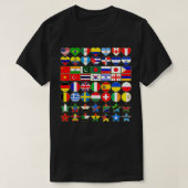 Vlaggen van de landen van de wereld in de Geometri T-shirt (Design voorkant)