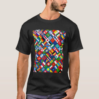 Vlaggen van de landen van de wereld Informatieve G T-shirt