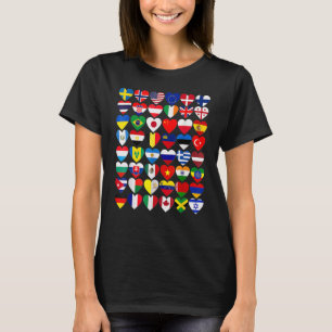 Vlaggen van de landen van de wereld internationaal t-shirt