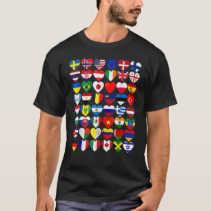 Vlaggen van de landen van de wereld internationaal t-shirt