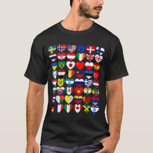 Vlaggen van de landen van de wereld internationaal t-shirt