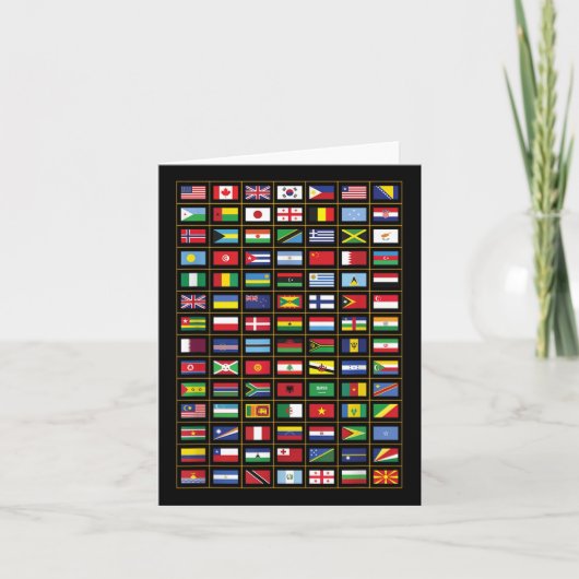vlaggen van de landen van de wereld kaart (Voorkant)