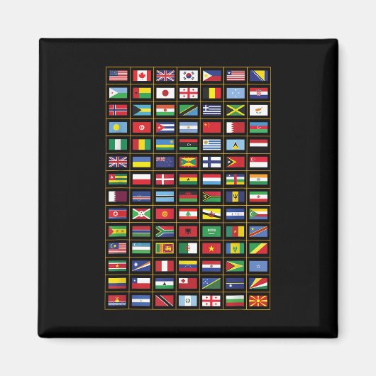 vlaggen van de landen van de wereld magneet (Voorkant)