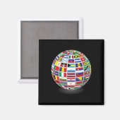 vlaggen van de landen van de wereld magneet (Voorkant / Achterkant)