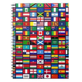 Vlaggen van de landen van de wereld notitieboek