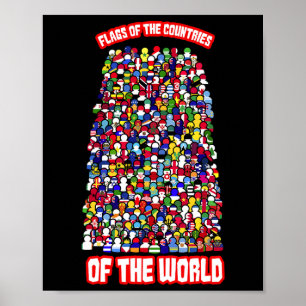 vlaggen van de landen van de wereld poster