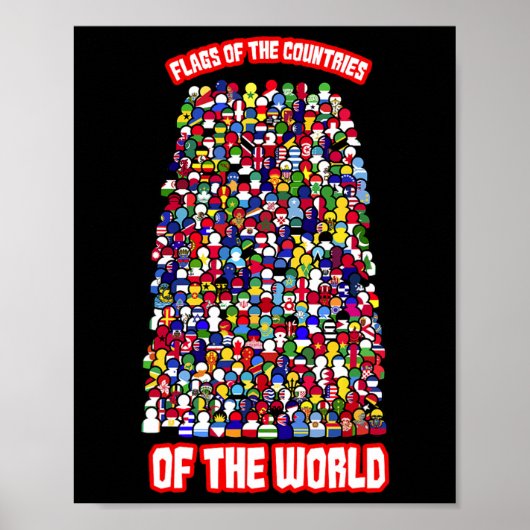 vlaggen van de landen van de wereld poster (Voorkant)