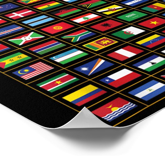 vlaggen van de landen van de wereld poster (Hoek)