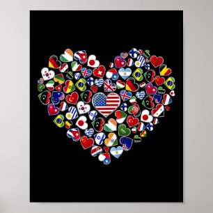 vlaggen van de landen van de wereld poster
