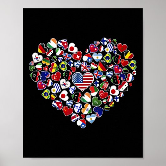 vlaggen van de landen van de wereld poster (Voorkant)