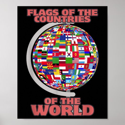vlaggen van de landen van de wereld poster (Voorkant)