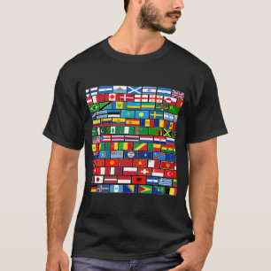 Vlaggen van de landen van de wereld Schattig Inter T-shirt