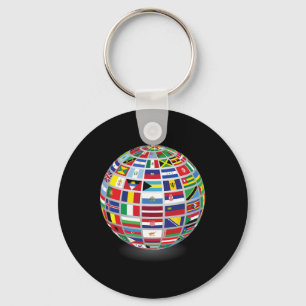 vlaggen van de landen van de wereld sleutelhanger