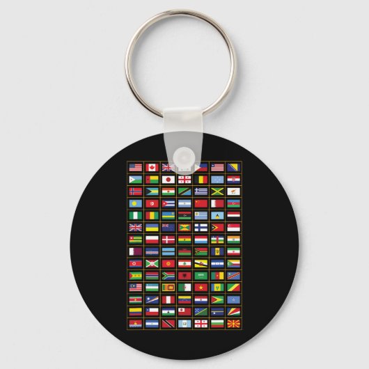 vlaggen van de landen van de wereld sleutelhanger (Voorkant)