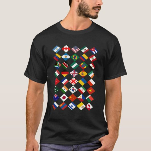 vlaggen van de landen van de wereld t-shirt (Voorkant)